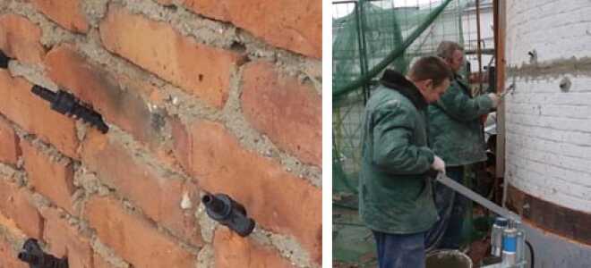Технология инъектирования кладки из кирпича