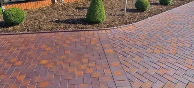 Мощение дорожки клинкерным кирпичом