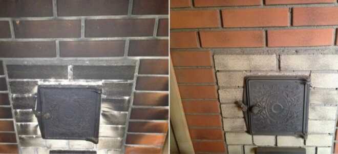 Чем очистить сажу с кирпича?