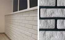 Гипсовая плитка в имитации кирпичной кладки