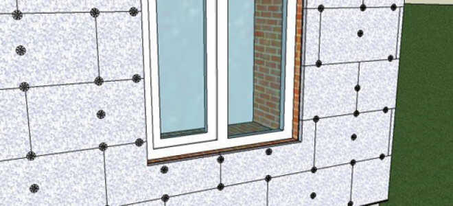 Крепление экструзионного и вспененного пенопласта к кирпичой стене