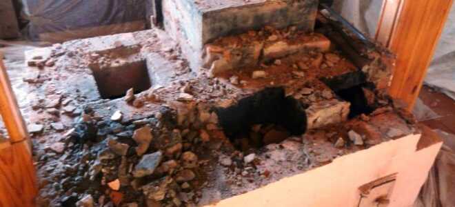 Как разобрать печь из кирпича?