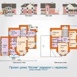 Проект двухэтажного кирпичного дома с гаражом Проект двухэтажного кирпичного дома с гаражом