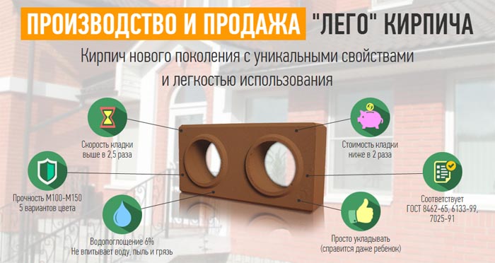 Преимущества лего-кирпича