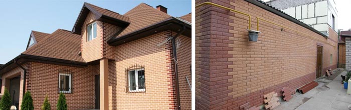 Как отделать коттедж кирпичом